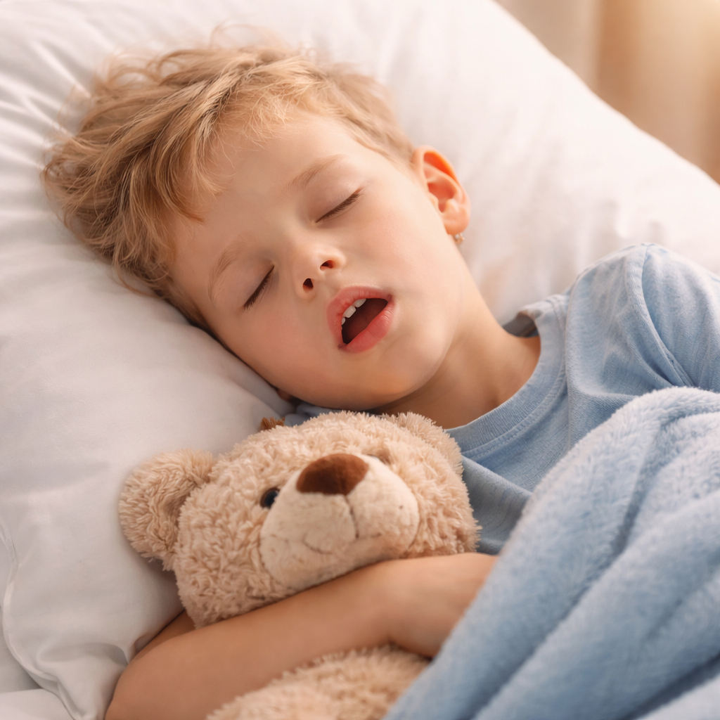 É normal meu filho roncar e dormir com a boca aberta?